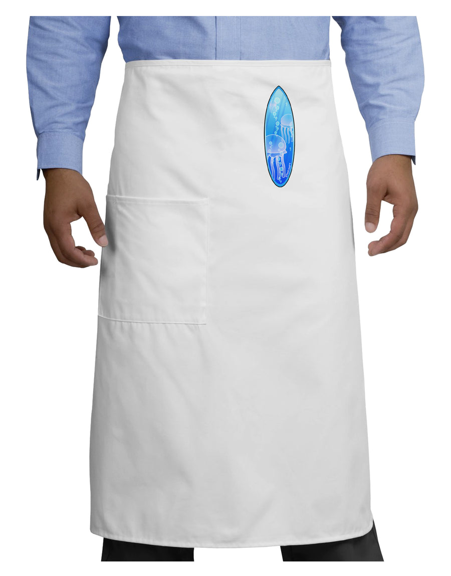 Jellyfish Surfboard Adult Bistro Apron by TooLoud-Bistro Apron-TooLoud-White-One-Size-Adult-Davson Sales