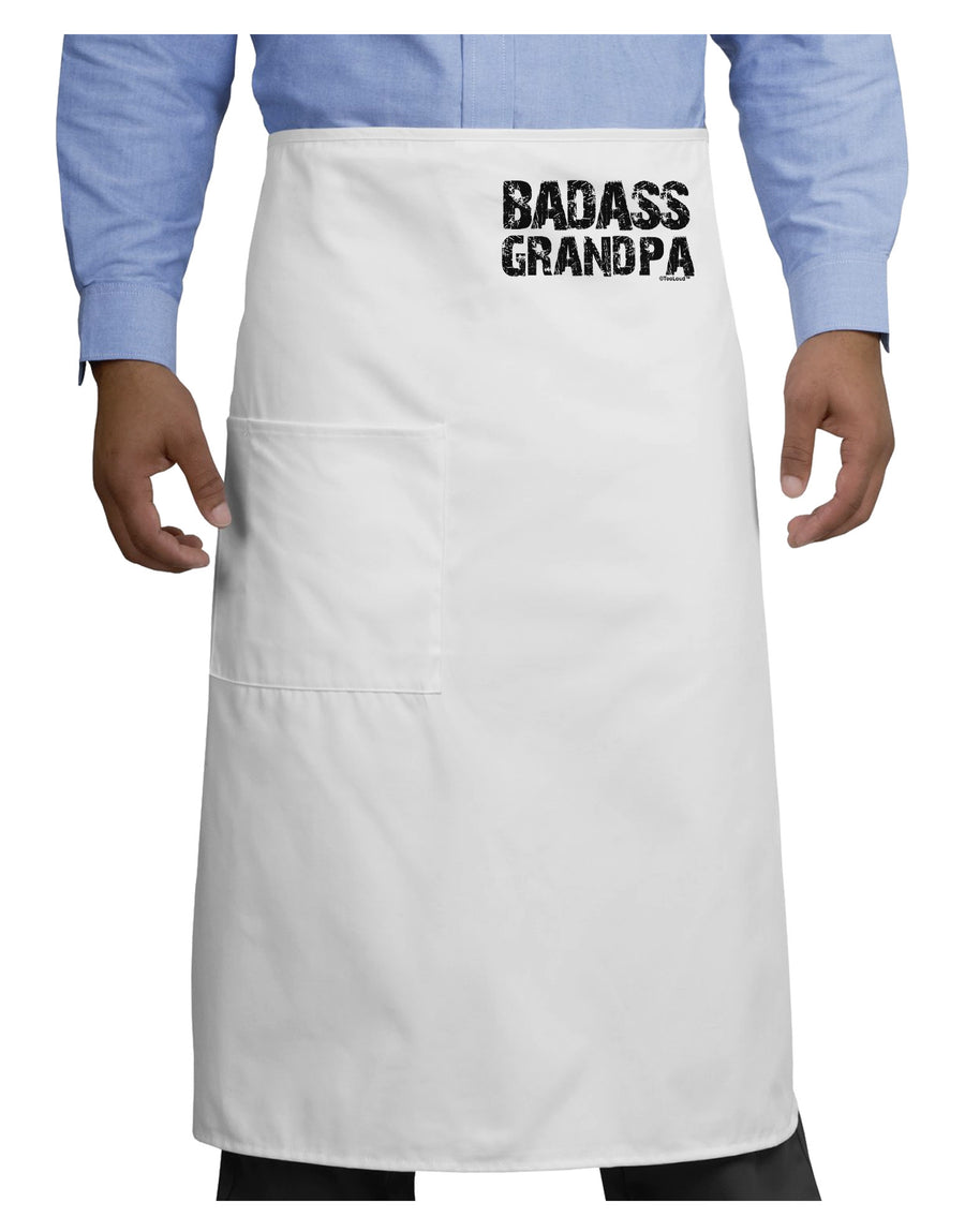 Badass Grandpa Adult Bistro Apron by TooLoud-Bistro Apron-TooLoud-White-One-Size-Adult-Davson Sales