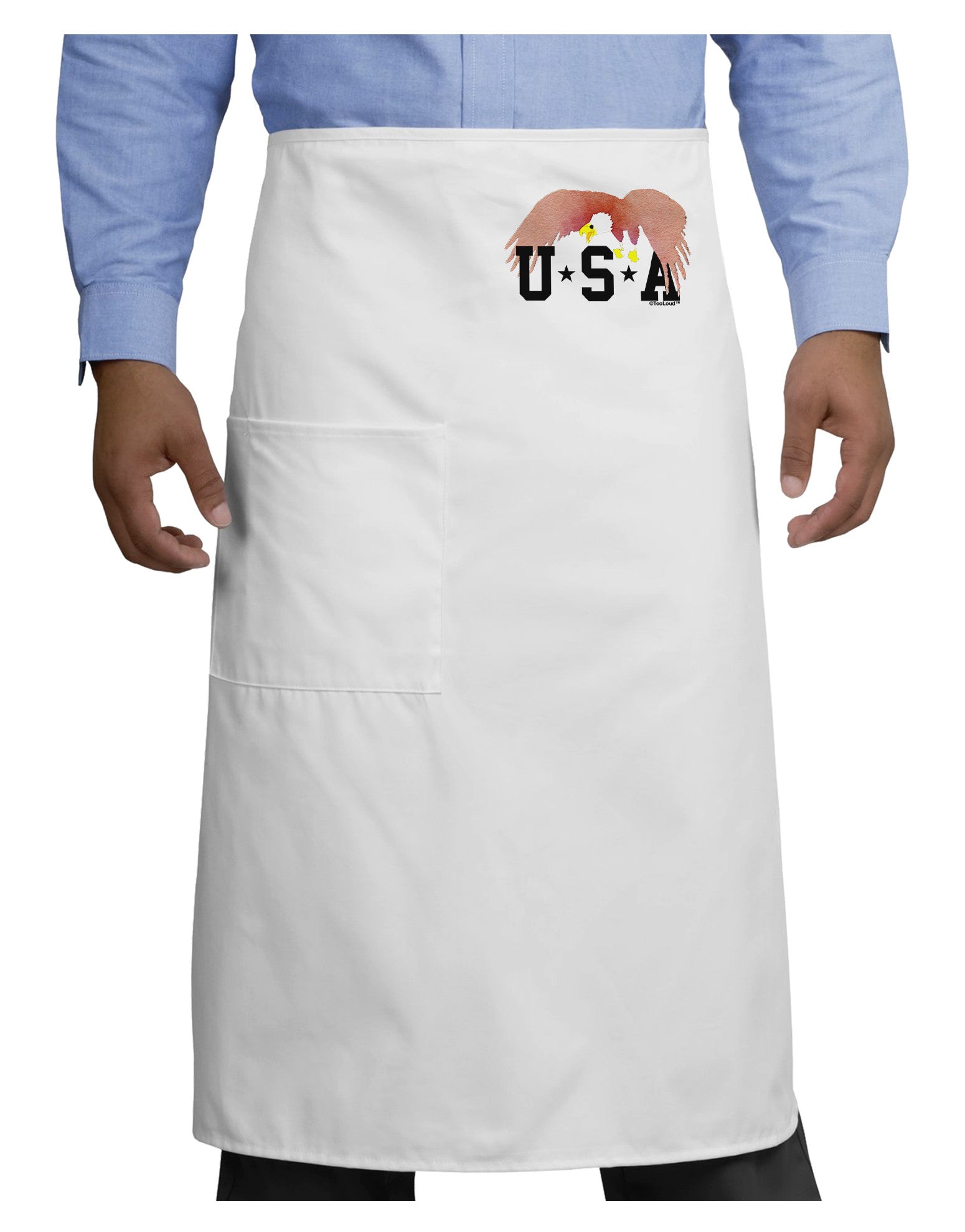 Bald Eagle USA Adult Bistro Apron-Bistro Apron-TooLoud-White-One-Size-Adult-Davson Sales