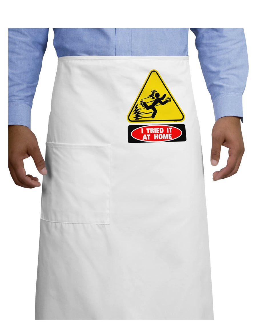 I Tried It At Home Adult Bistro Apron-Bistro Apron-TooLoud-White-One-Size-Adult-Davson Sales