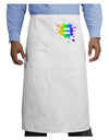 Equal Rainbow Paint Splatter Adult Bistro Apron by TooLoud-Bistro Apron-TooLoud-White-One-Size-Adult-Davson Sales