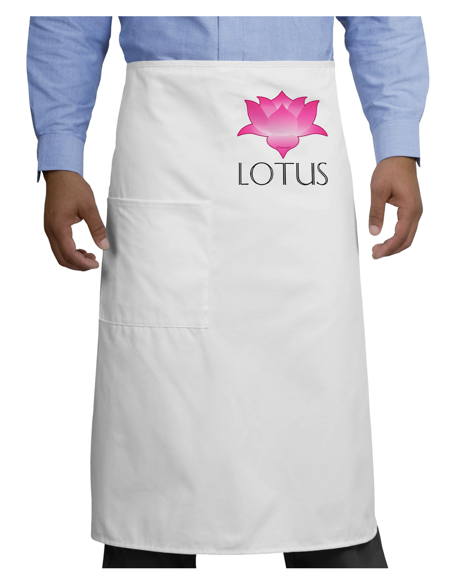 Lotus Flower Design Gradient - Text Adult Bistro Apron by TooLoud-Bistro Apron-TooLoud-White-One-Size-Adult-Davson Sales