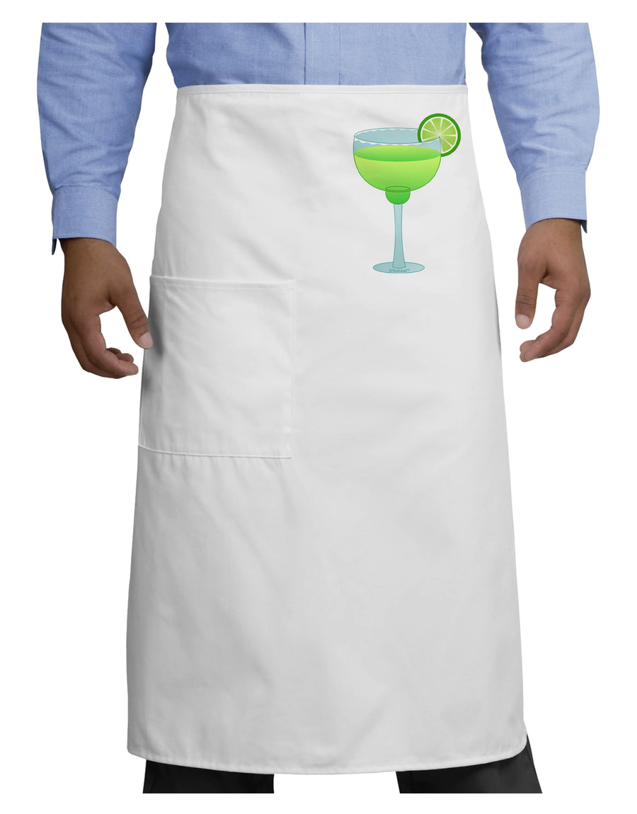 Green Margarita with Lime - Cinco de Mayo Adult Bistro Apron by TooLoud-Bistro Apron-TooLoud-White-One-Size-Adult-Davson Sales