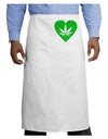 Marijuana Leaf Heart Green Adult Bistro Apron-Bistro Apron-TooLoud-White-One-Size-Adult-Davson Sales