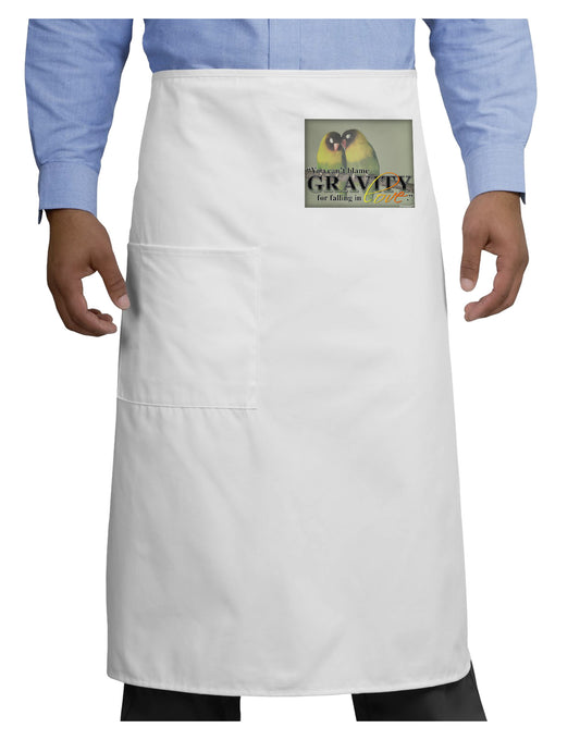Can't Blame Gravity Adult Bistro Apron-Bistro Apron-TooLoud-White-One-Size-Adult-Davson Sales