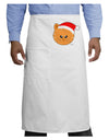 Cute Christmas Cat Santa Hat Adult Bistro Apron-Bistro Apron-TooLoud-White-One-Size-Adult-Davson Sales