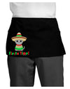 Fiesta Time - Cute Sombrero Cat Dark Adult Mini Waist Apron, Server Apron by TooLoud-Mini Waist Apron-TooLoud-Black-One-Size-Davson Sales