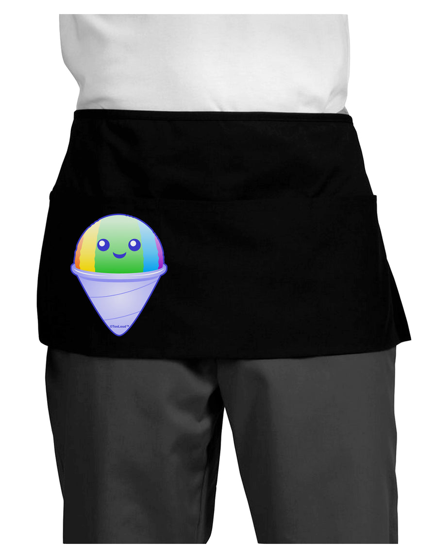 Cute Shaved Ice Dark Adult Mini Waist Apron, Server Apron by TooLoud-Mini Waist Apron-TooLoud-Black-One-Size-Davson Sales