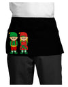 Cute Elf Couple Christmas Dark Adult Mini Waist Apron, Server Apron-Mini Waist Apron-TooLoud-Black-One-Size-Davson Sales