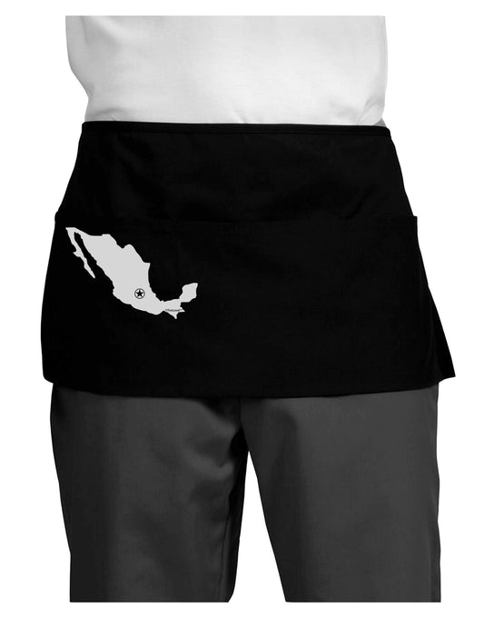 Mexico - Mexico City Star Dark Adult Mini Waist Apron, Server Apron-Mini Waist Apron-TooLoud-Black-One-Size-Davson Sales