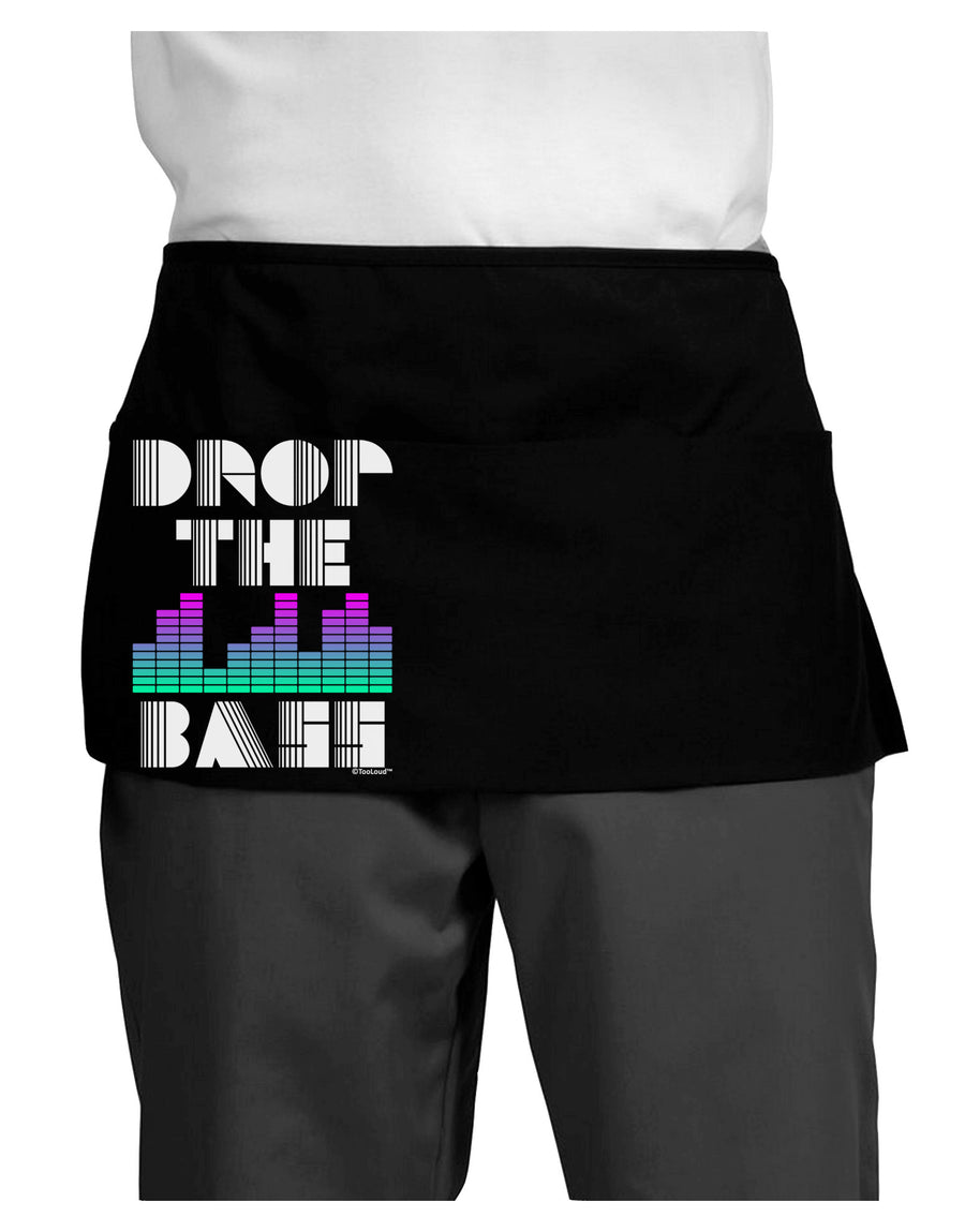 Drop the Bass Dark Adult Mini Waist Apron, Server Apron-Mini Waist Apron-TooLoud-Black-One-Size-Davson Sales