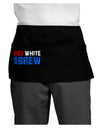 Red White and Brew Color Dark Adult Mini Waist Apron, Server Apron by TooLoud-Mini Waist Apron-TooLoud-Black-One-Size-Davson Sales