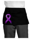 Crohnâ€™s Disease Awareness Ribbon - Purple Dark Adult Mini Waist Apron, Server Apron-Mini Waist Apron-TooLoud-Black-One-Size-Davson Sales