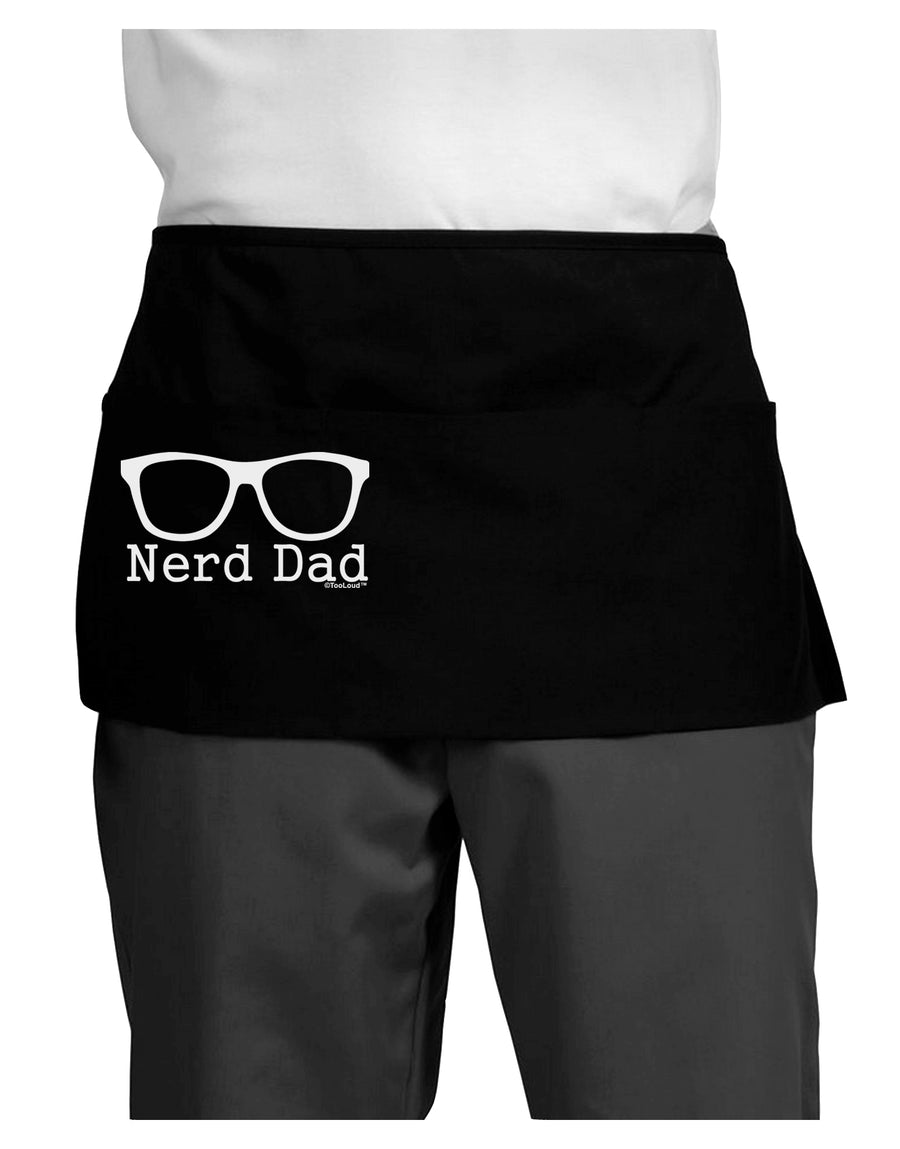 Nerd Dad - Glasses Dark Adult Mini Waist Apron, Server Apron by TooLoud-Bib Apron-TooLoud-Black-One-Size-Davson Sales