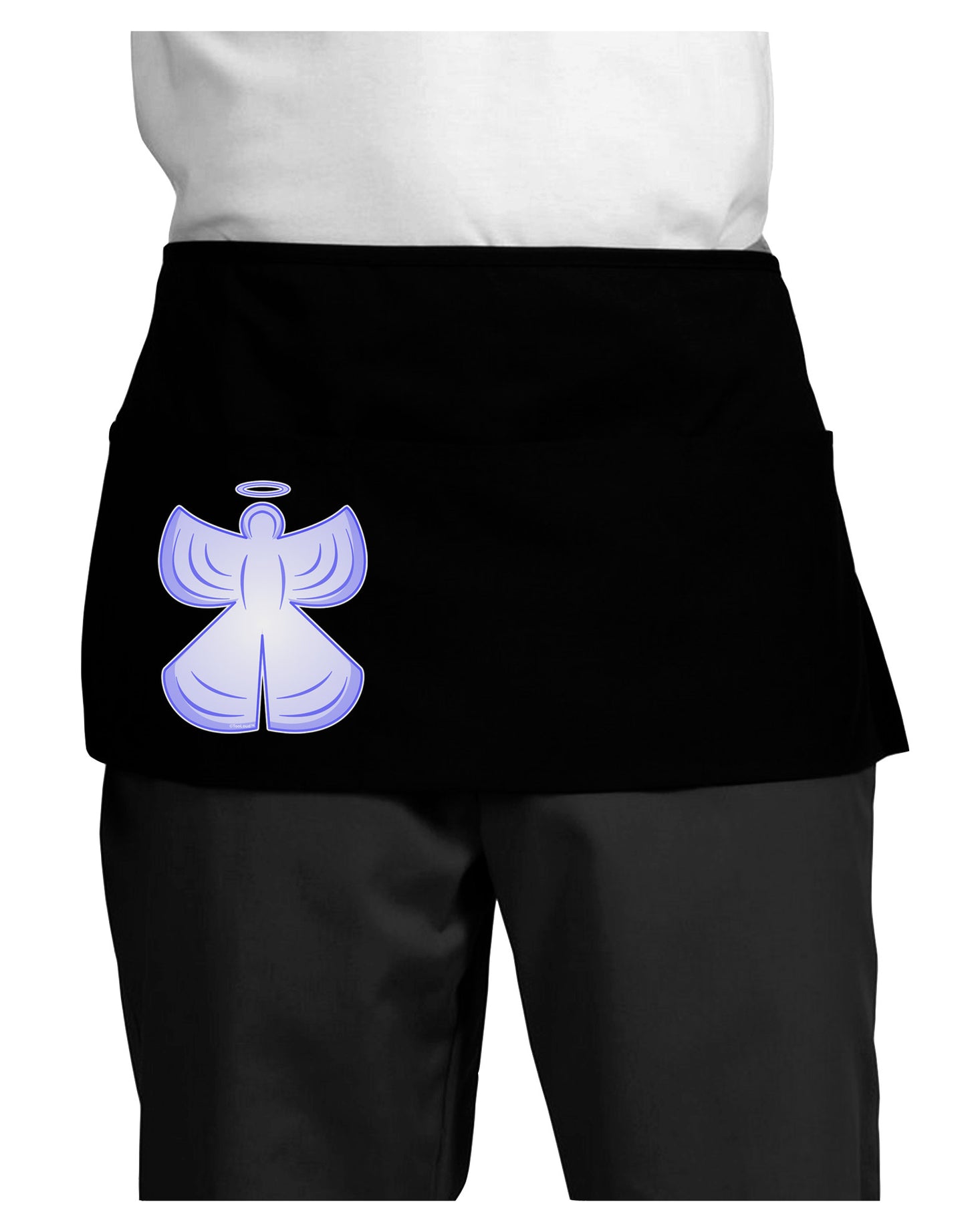 Snow Angel Design - Winter Dark Adult Mini Waist Apron, Server Apron-Mini Waist Apron-TooLoud-Black-One-Size-Davson Sales