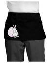 Easter Bunny and Egg Design Dark Adult Mini Waist Apron, Server Apron by TooLoud