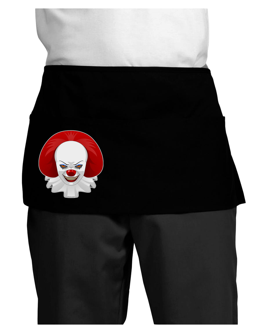 Scary Clown Face B - Halloween Dark Adult Mini Waist Apron, Server Apron-Mini Waist Apron-TooLoud-Black-One-Size-Davson Sales