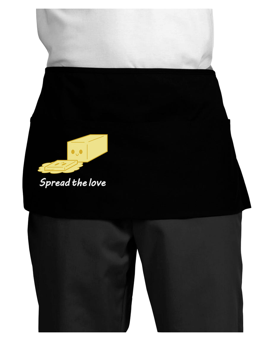 Butter - Spread the Love Dark Adult Mini Waist Apron, Server Apron-Mini Waist Apron-TooLoud-Black-One-Size-Davson Sales