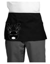 Cute Black Reindeer Face Christmas Dark Adult Mini Waist Apron, Server Apron-Mini Waist Apron-TooLoud-Black-One-Size-Davson Sales