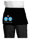 Owl Always Love You - Blue Owls Dark Adult Mini Waist Apron, Server Apron by TooLoud-Mini Waist Apron-TooLoud-Black-One-Size-Davson Sales