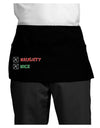 Naughty or Nice Christmas - Naughty and Nice Dark Adult Mini Waist Apron, Server Apron-Mini Waist Apron-TooLoud-Black-One-Size-Davson Sales