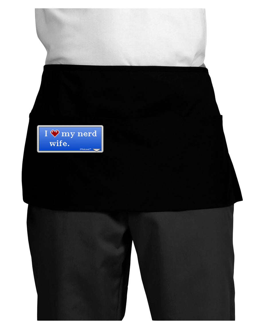 I Heart My Nerd Wife - Retro Dark Adult Mini Waist Apron, Server Apron by TooLoud-Mini Waist Apron-TooLoud-Black-One-Size-Davson Sales