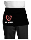 Be Mine - Bio Hazard Heart Dark Adult Mini Waist Apron, Server Apron by TooLoud-Mini Waist Apron-TooLoud-Black-One-Size-Davson Sales