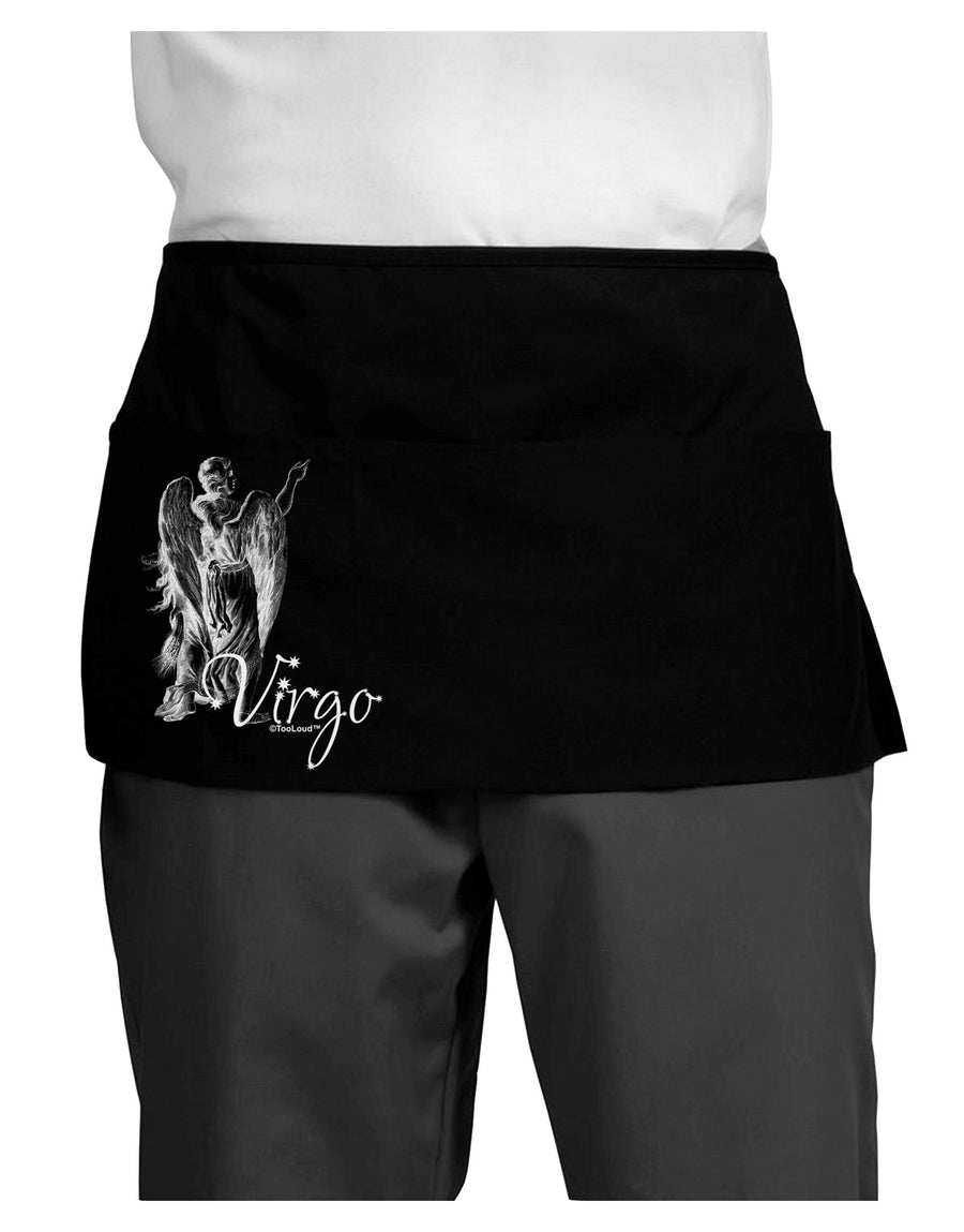 Virgo Illustration Dark Adult Mini Waist Apron, Server Apron-Mini Waist Apron-TooLoud-Black-One-Size-Davson Sales