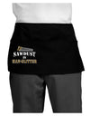 Sawdust is Man Glitter Dark Adult Mini Waist Apron, Server Apron by TooLoud-Mini Waist Apron-TooLoud-Black-One-Size-Davson Sales