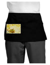 Bullfrog In Watercolor Dark Adult Mini Waist Apron, Server Apron by TooLoud-Mini Waist Apron-TooLoud-Black-One-Size-Davson Sales