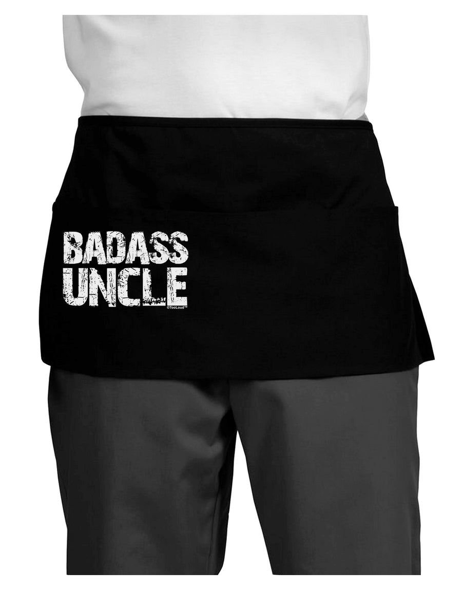 Badass Uncle Dark Adult Mini Waist Apron, Server Apron by TooLoud-Mini Waist Apron-TooLoud-Black-One-Size-Davson Sales