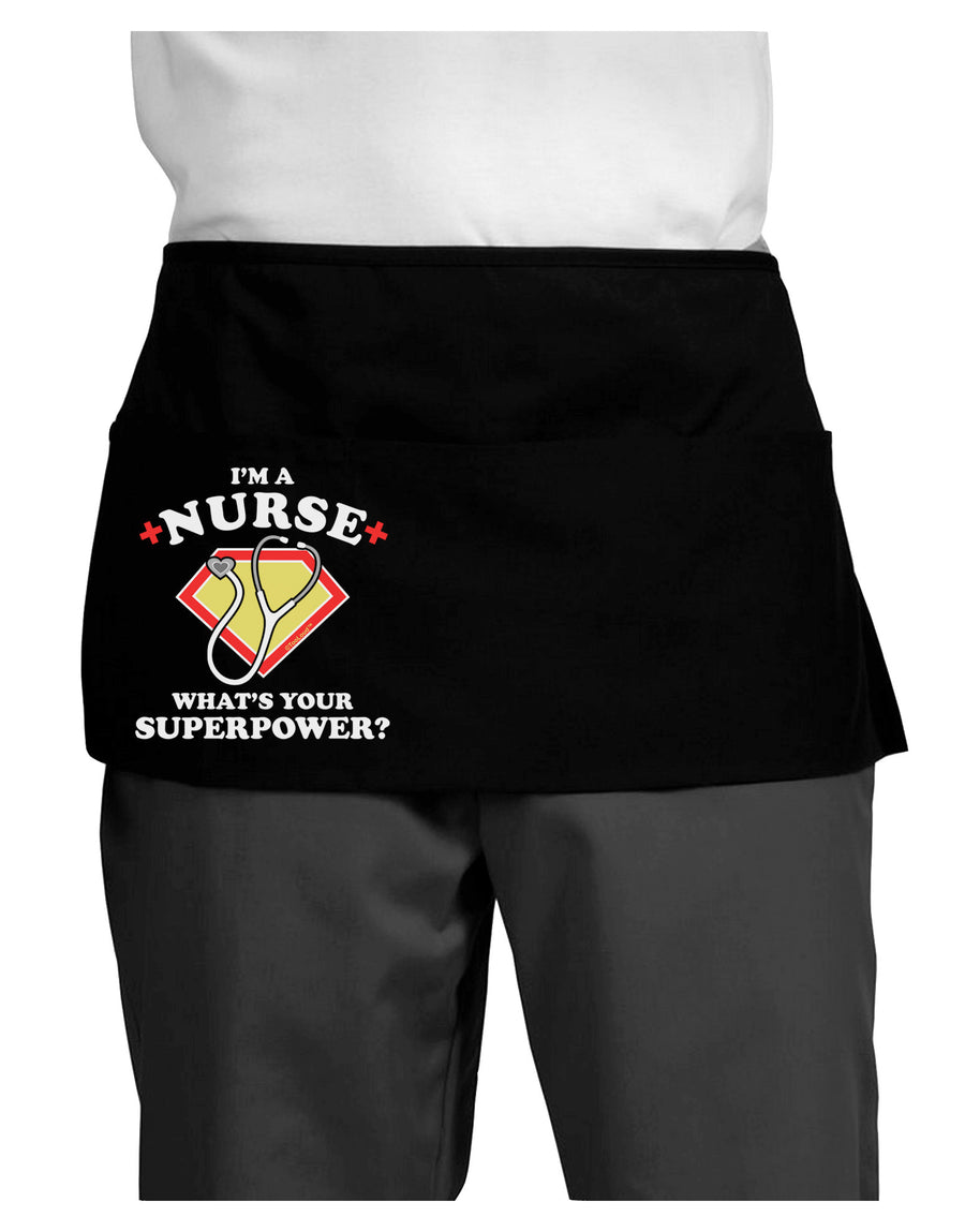 Nurse - Superpower Dark Adult Mini Waist Apron, Server Apron-Mini Waist Apron-TooLoud-Black-One-Size-Davson Sales