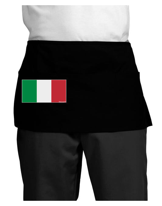 Italian Flag - Italy Dark Adult Mini Waist Apron, Server Apron by TooLoud-Mini Waist Apron-TooLoud-Black-One-Size-Davson Sales