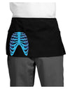 Human Blue Skeleton Bones Ribcage Dark Adult Mini Waist Apron, Server Apron-Mini Waist Apron-TooLoud-Black-One-Size-Davson Sales