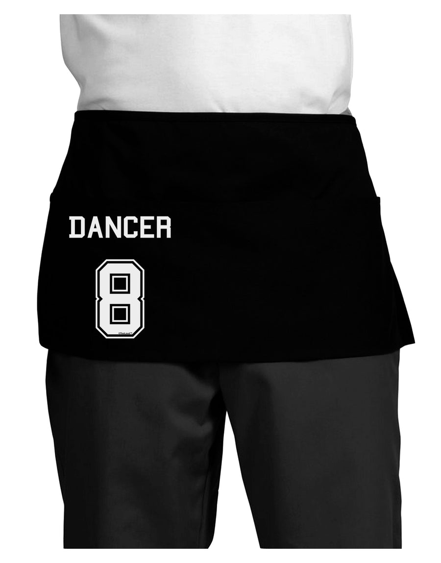 Reindeer Jersey - Dancer 8 Dark Adult Mini Waist Apron, Server Apron-Mini Waist Apron-TooLoud-Black-One-Size-Davson Sales