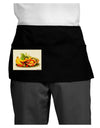 Watercolor Fruit Bowl 2 Dark Adult Mini Waist Apron, Server Apron-Mini Waist Apron-TooLoud-Black-One-Size-Davson Sales