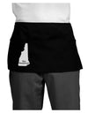 New Hampshire - United States Shape Dark Adult Mini Waist Apron, Server Apron by TooLoud-Mini Waist Apron-TooLoud-Black-One-Size-Davson Sales