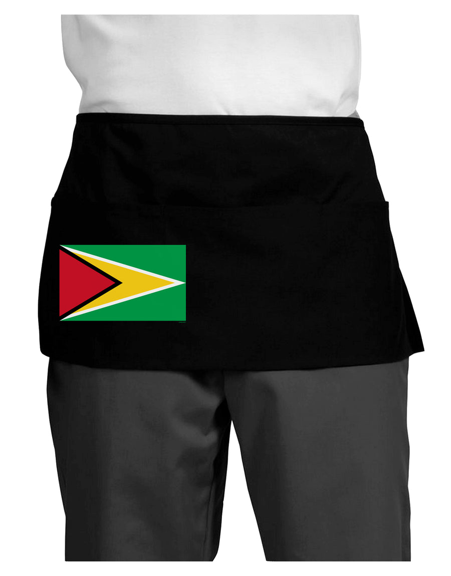 TooLoud Guyana Flag Dark Dark Adult Mini Waist Apron-Aprons - Waist-TooLoud-Black-One-Size-Davson Sales