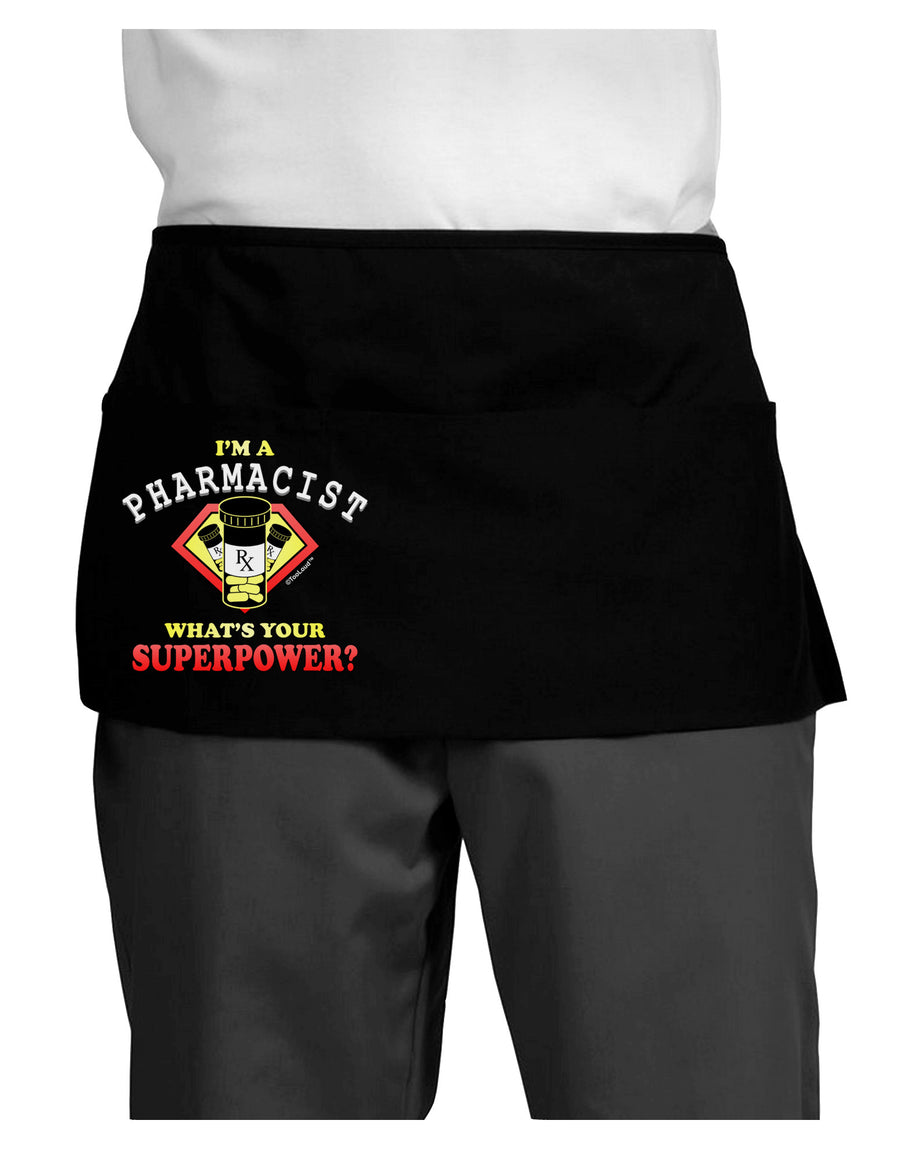 Pharmacist - Superpower Dark Adult Mini Waist Apron, Server Apron-Mini Waist Apron-TooLoud-Black-One-Size-Davson Sales