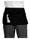 Delaware - United States Shape Dark Adult Mini Waist Apron, Server Apron by TooLoud-Mini Waist Apron-TooLoud-Black-One-Size-Davson Sales