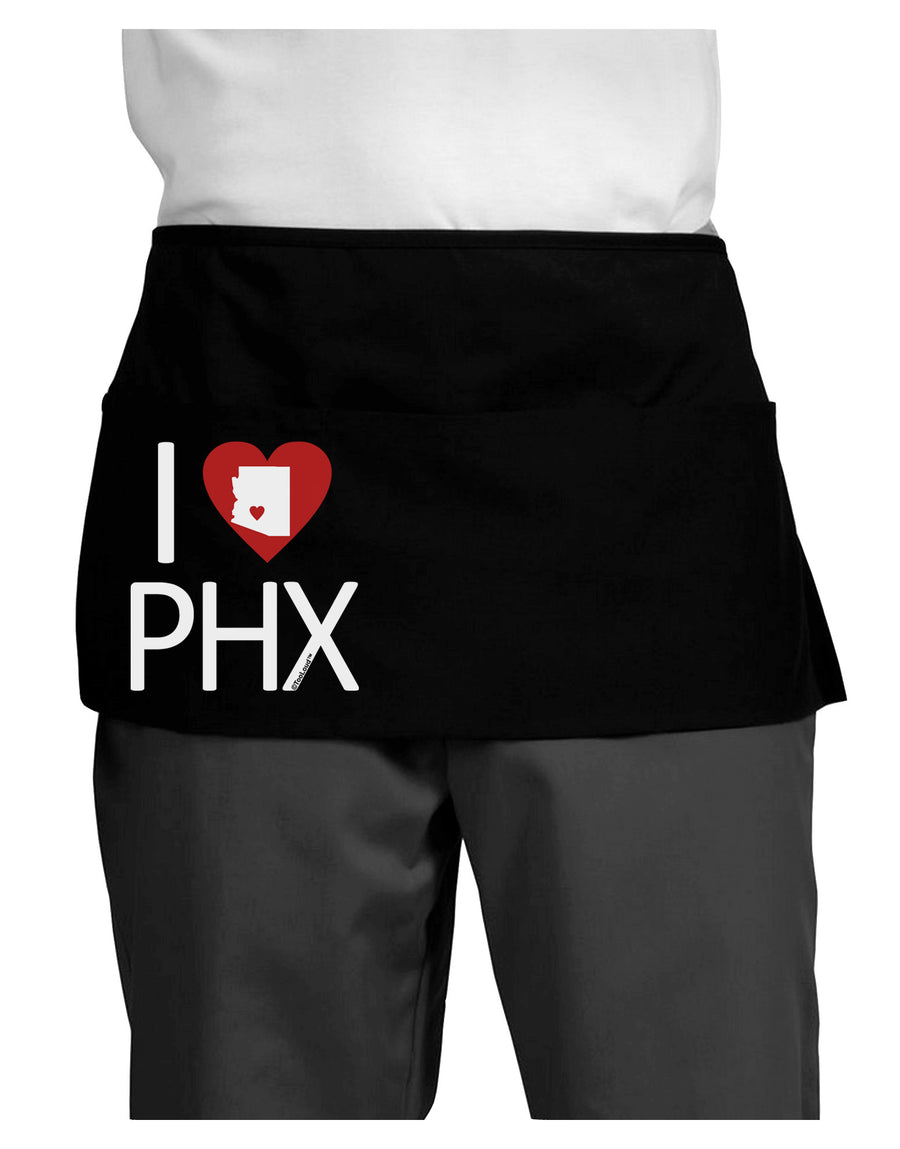 I Heart Phoenix Dark Adult Mini Waist Apron, Server Apron-Mini Waist Apron-TooLoud-Black-One-Size-Davson Sales