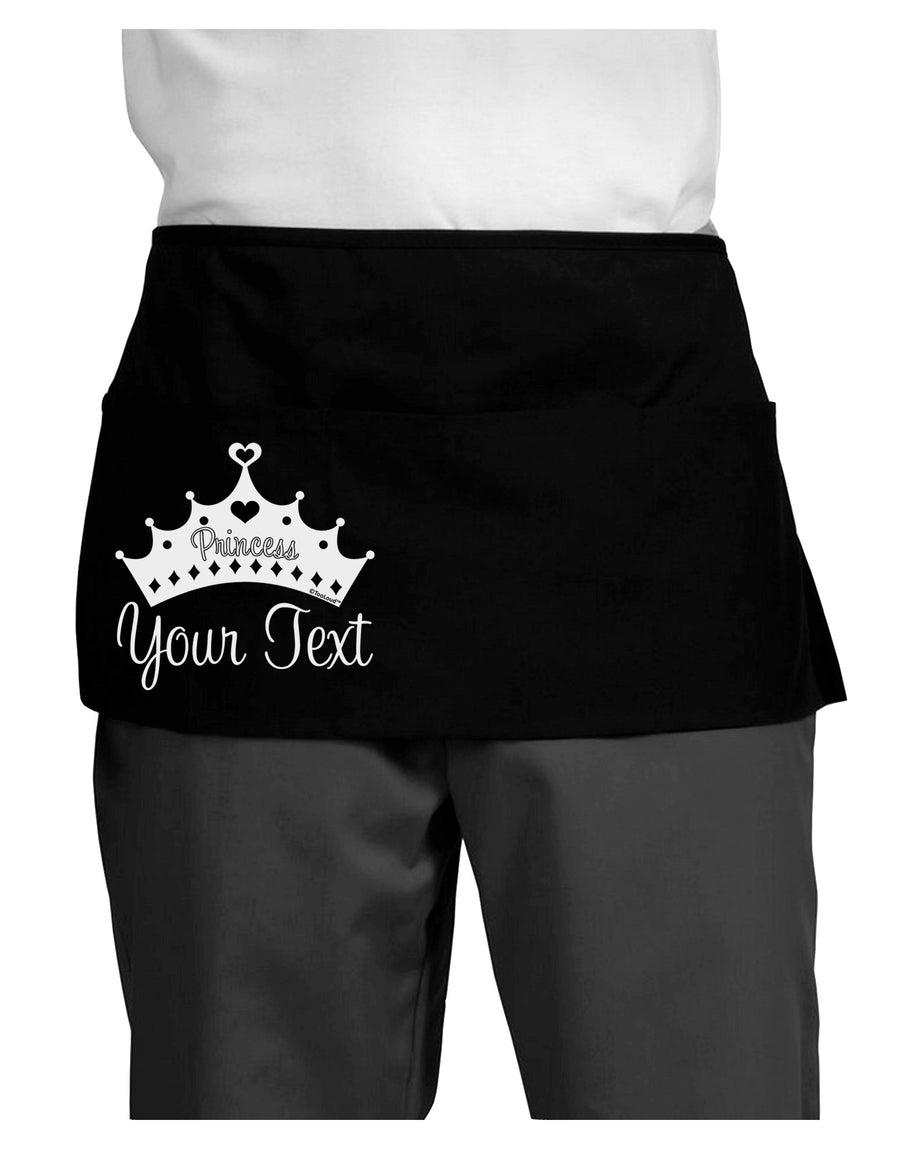 Personalized Princess -Name- Design Dark Adult Mini Waist Apron, Server Apron-Mini Waist Apron-TooLoud-Black-One-Size-Davson Sales