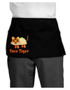 Cute Taco Tiger Text Dark Adult Mini Waist Apron, Server Apron-Mini Waist Apron-TooLoud-Black-One-Size-Davson Sales