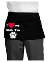 I Heart My Shih Tzu Dark Adult Mini Waist Apron, Server Apron by TooLoud-Bib Apron-TooLoud-Black-One-Size-Davson Sales