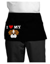 I Heart My - Cute Bulldog - Red Dark Adult Mini Waist Apron, Server Apron by TooLoud-Mini Waist Apron-TooLoud-Black-One-Size-Davson Sales