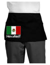 Mexcellent - Mexican Flag Dark Adult Mini Waist Apron, Server Apron-Mini Waist Apron-TooLoud-Black-One-Size-Davson Sales