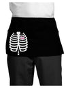 Skeleton Ribcage with Pink Heart Halloween Dark Adult Mini Waist Apron, Server Apron-Mini Waist Apron-TooLoud-Black-One-Size-Davson Sales