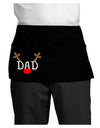 Matching Family Christmas Design - Reindeer - Dad Dark Adult Mini Waist Apron, Server Apron by TooLoud-Mini Waist Apron-TooLoud-Black-One-Size-Davson Sales