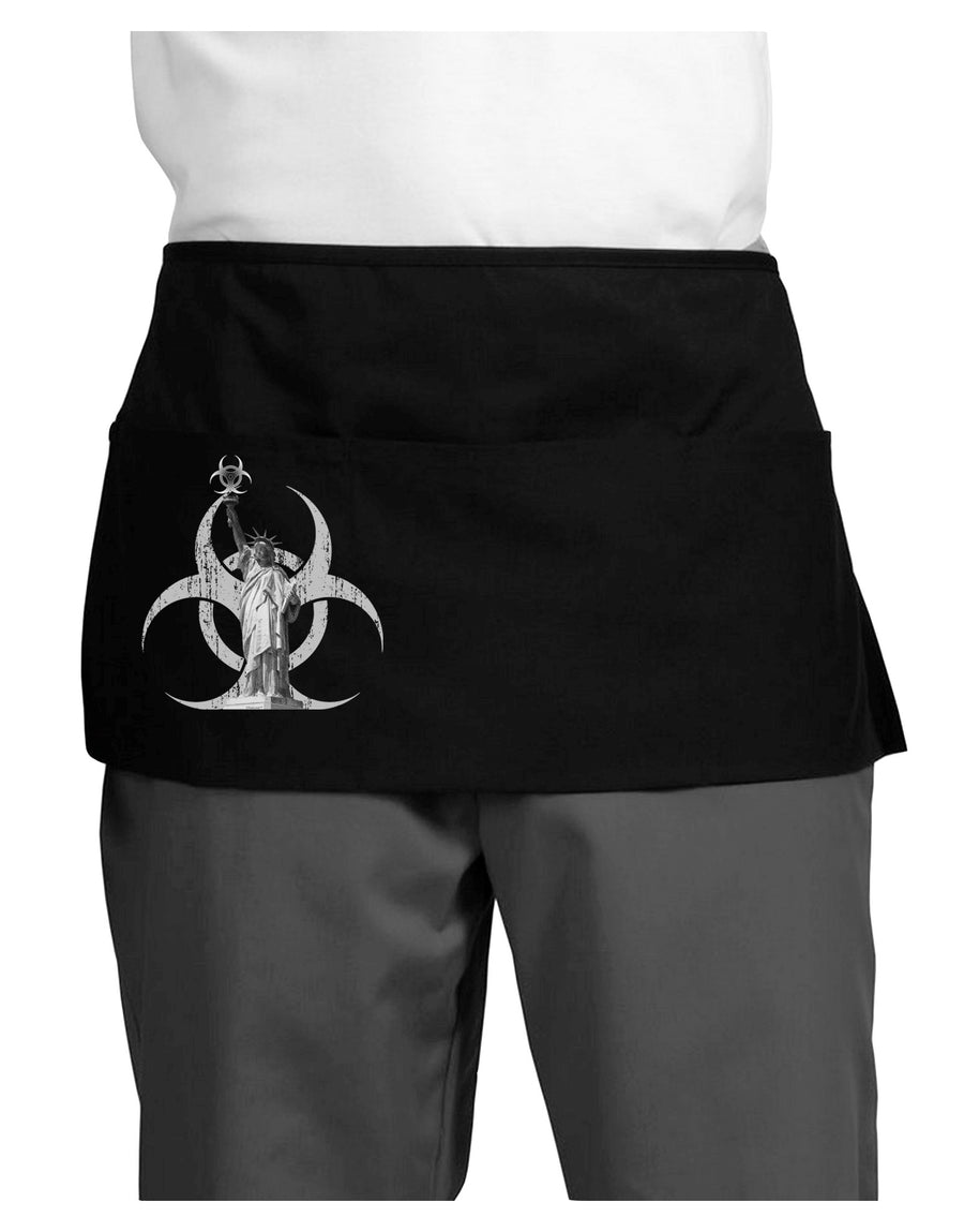 Biohazard Statue of Liberty Dark Adult Mini Waist Apron, Server Apron-Mini Waist Apron-TooLoud-Black-One-Size-Davson Sales