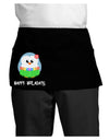 Happy Huladays Holiday Penguin - Christmas Dark Adult Mini Waist Apron, Server Apron-Mini Waist Apron-TooLoud-Black-One-Size-Davson Sales